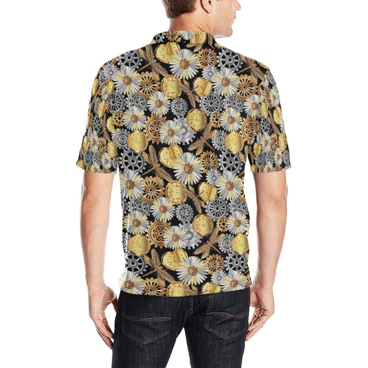 Steampunk Dragonfly Print Design LKS302 Men Polo Shirt