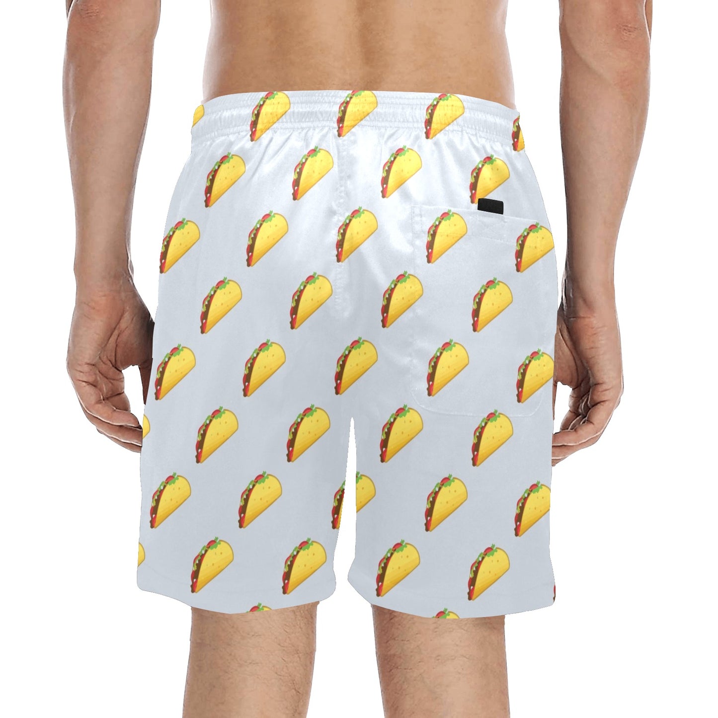 Taco Print Design LKS304 Men's Swim Trunks Beach Shorts