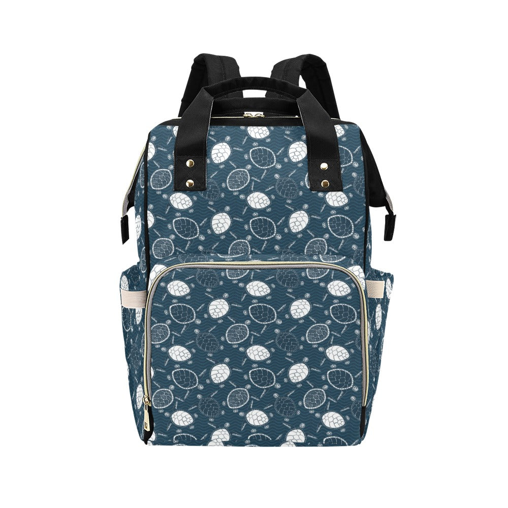 Sea Turtle Print Design LKS3015 Diaper Bag Backpack