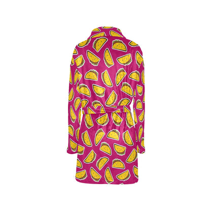 Taco Pattern Print Design TC01 Women's Fleece Robe