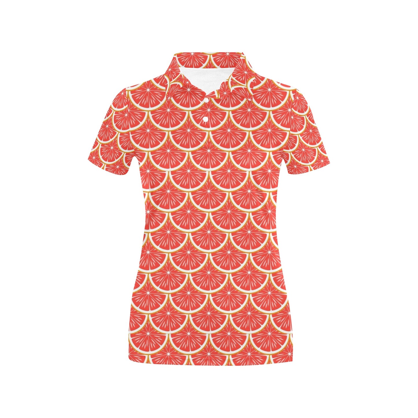 Grapefruit Pattern Print Design GF07 Women's Polo Shirt