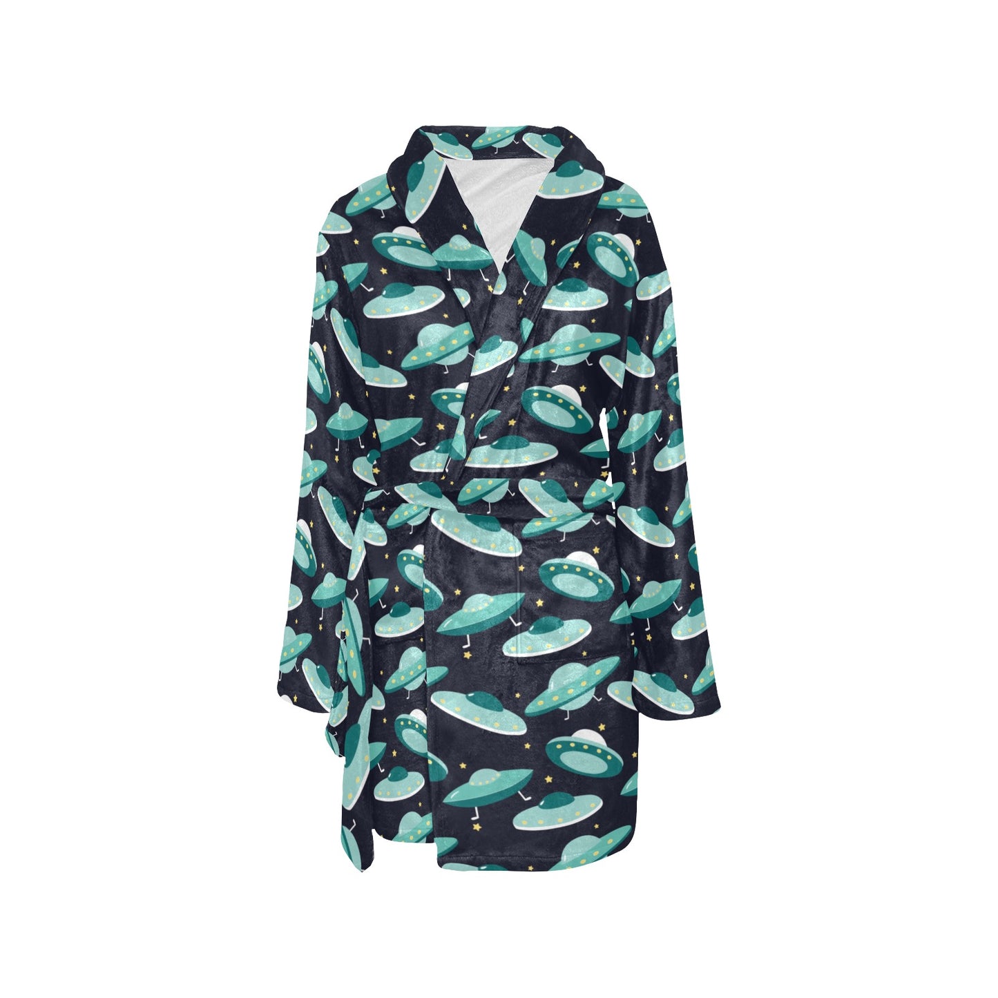 UFO Print Design LKS304 Women's Fleece Robe