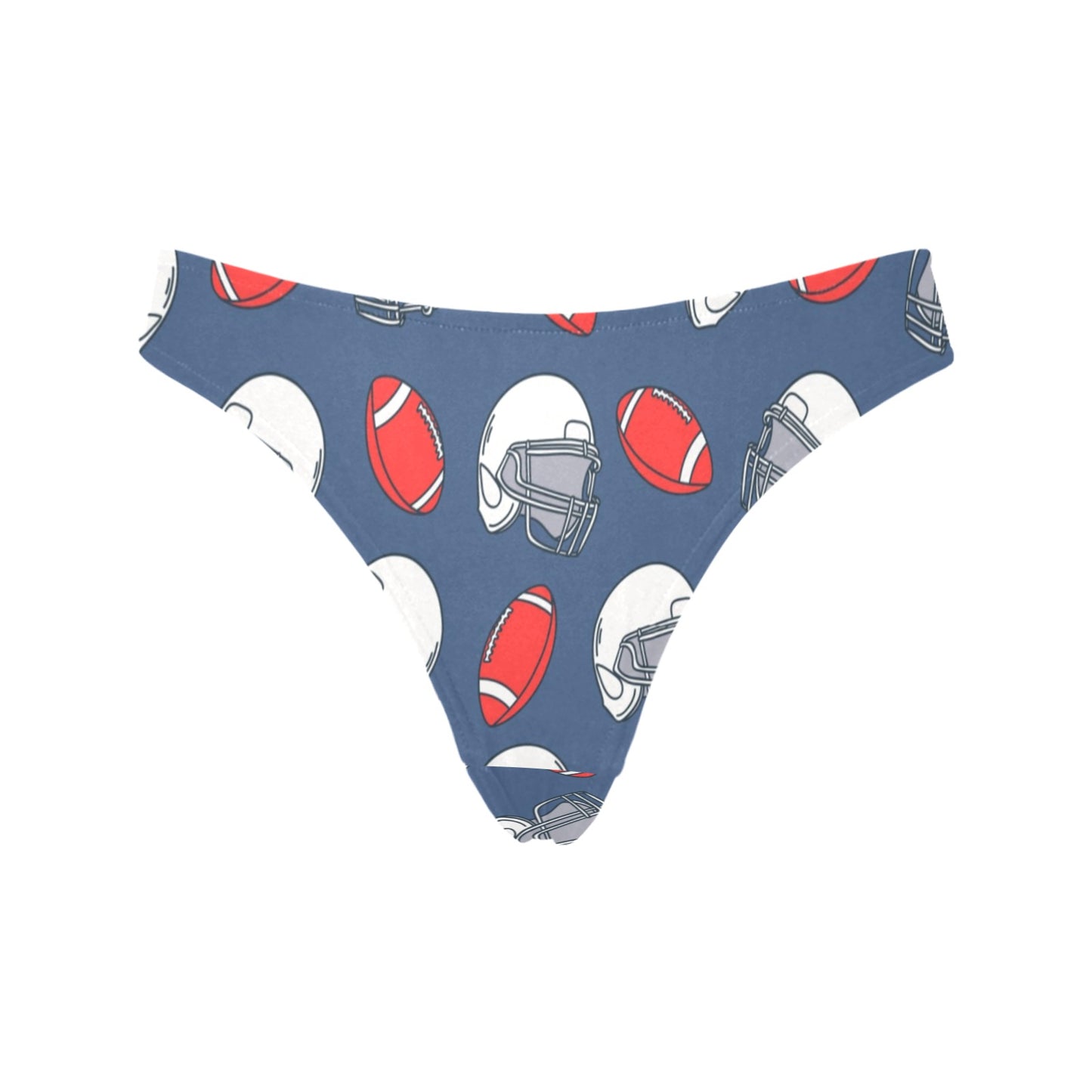American Football Helmet Design Pattern Women's Thongs