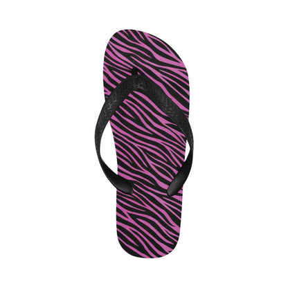 Zebra Pink Print Design LKS304 Flip Flops