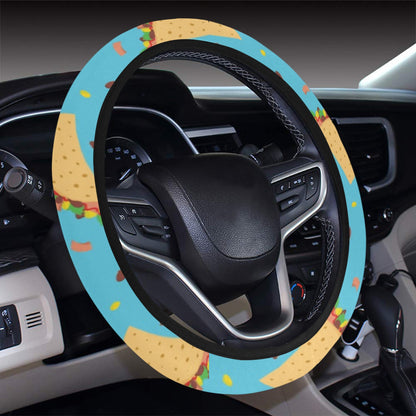 Taco Print Design LKS303 Steering Wheel Cover with Elastic Edge