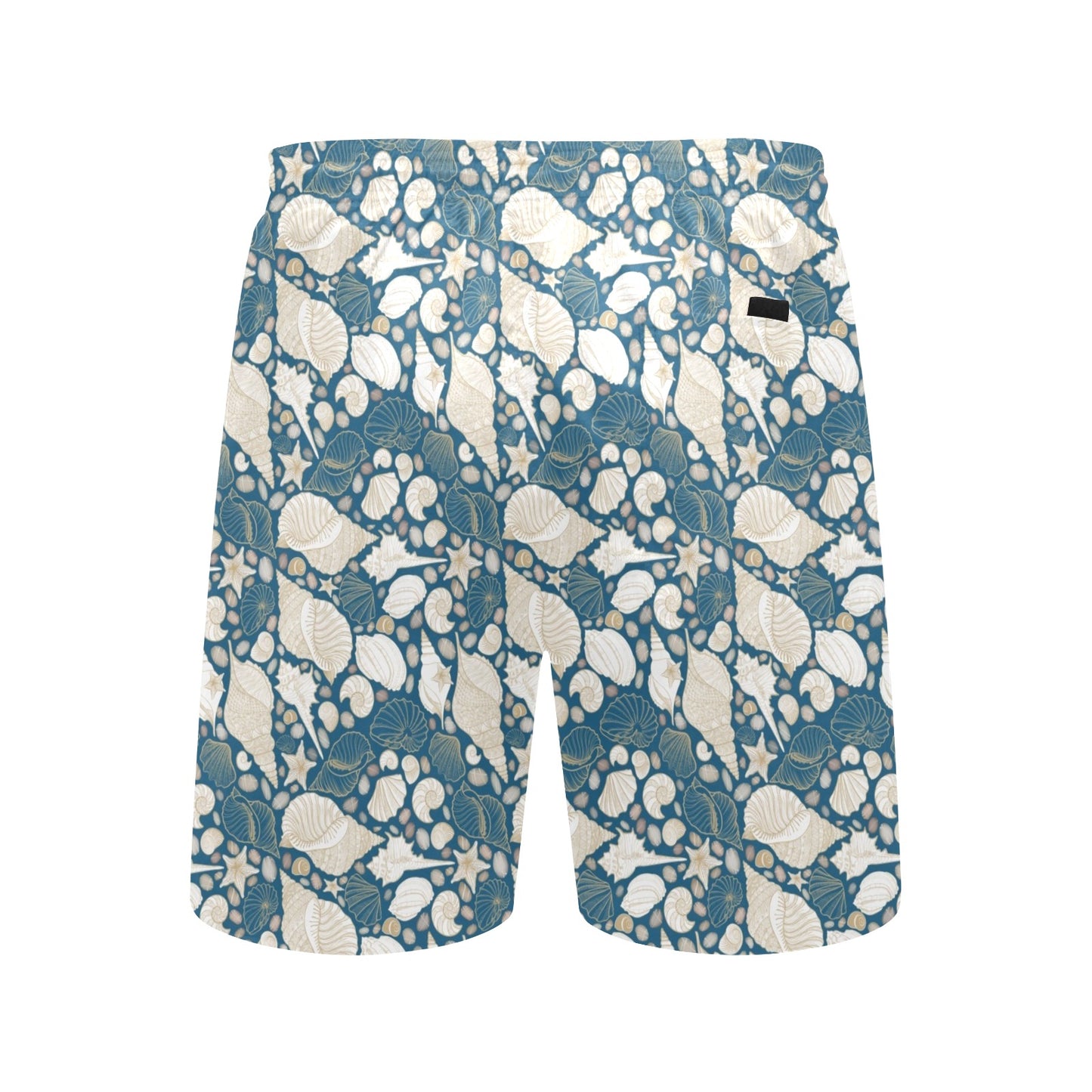 Seashell Print Design LKS308 Men's Swim Trunks Beach Shorts