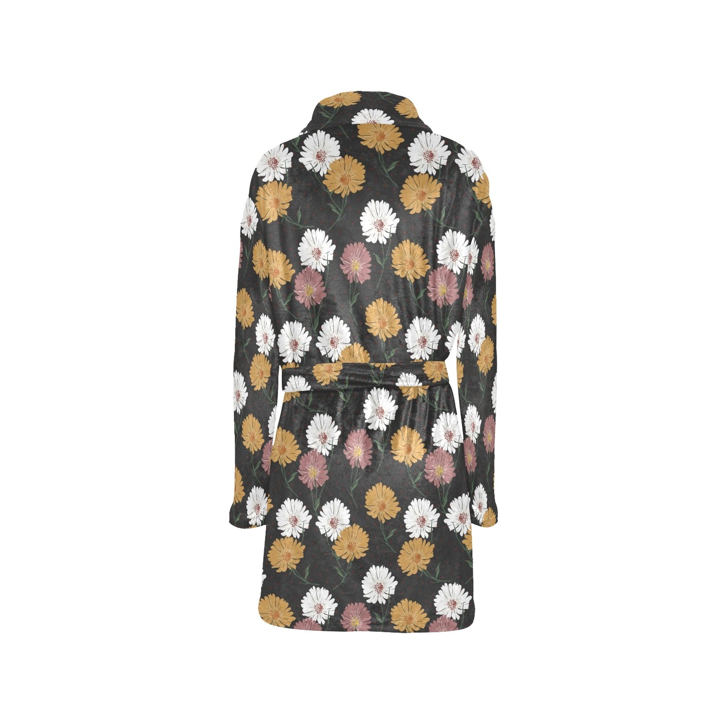 Daisy Pattern Print Design DS04 Women's Fleece Robe
