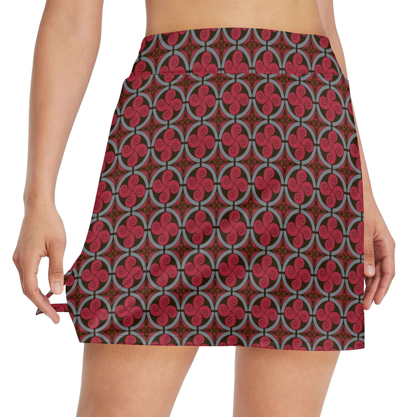 Vikings Print Design LKS301 17" Golf & Pickleball Skort with Pockets