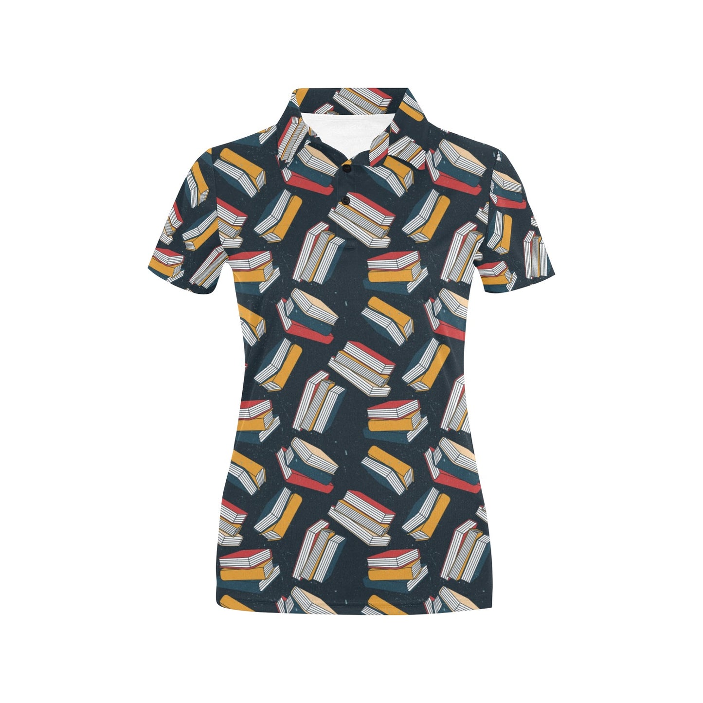 Book Pattern Print Design 07 Women's Polo Shirt