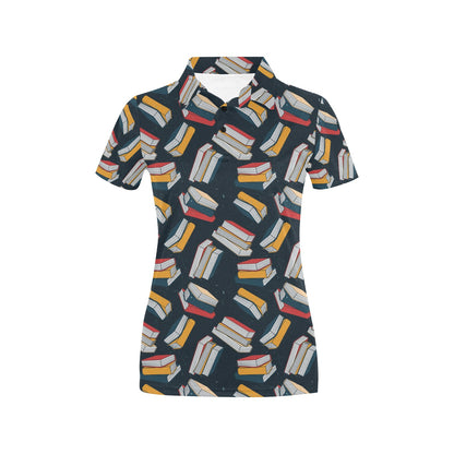 Book Pattern Print Design 07 Women's Polo Shirt