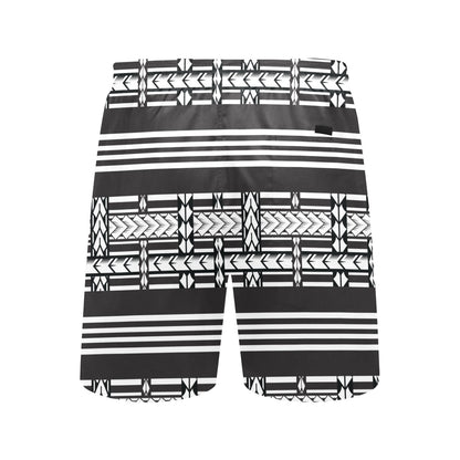 Samoan Tattoo Print Design LKS304 Men's Swim Trunks Beach Shorts