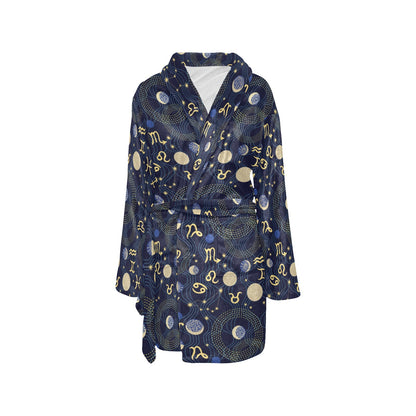 Zodiac Print Design LKS302 Women's Fleece Robe