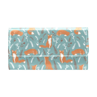 Fox Forest Print Pattern Women's Trifold Wallet