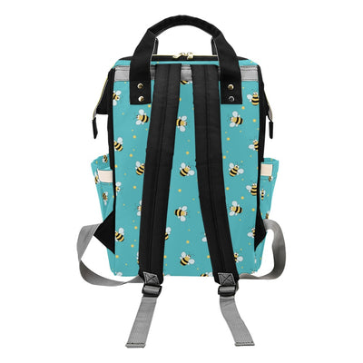 Bee With Dot Print Design LKS309 Diaper Bag Backpack