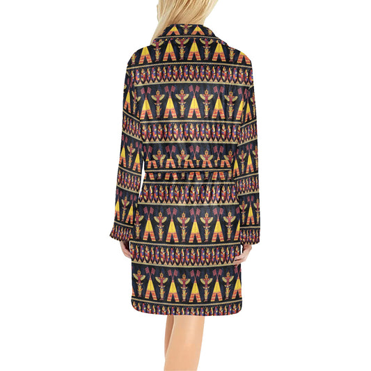 Totem Pole Design Women's Fleece Robe