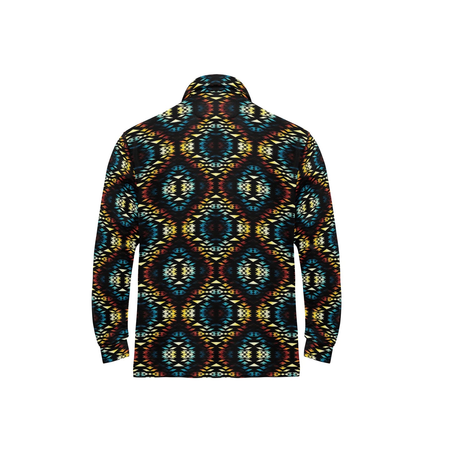 Tribal Pattern Print Design LKS309 Long Sleeve Polo Shirt For Men's