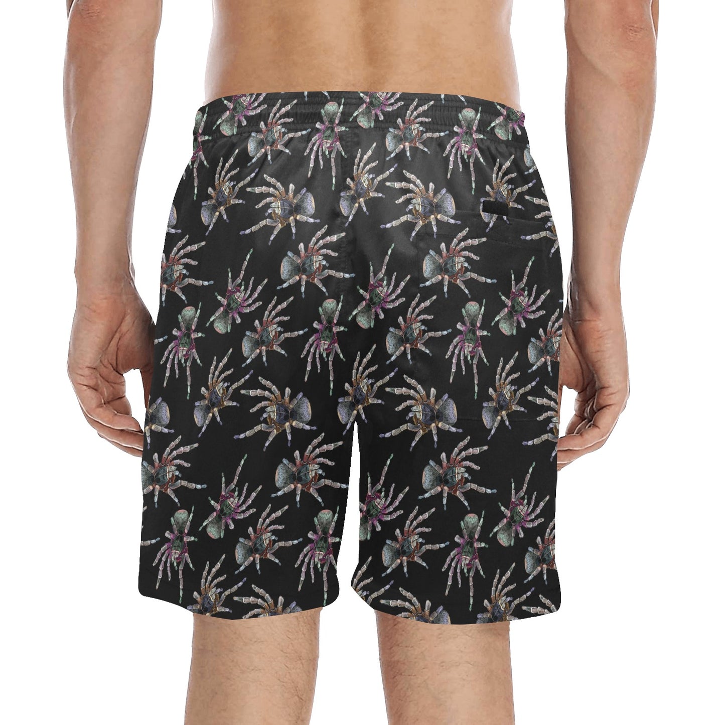 Tarantula Print Design LKS402 Men's Swim Trunks Beach Shorts