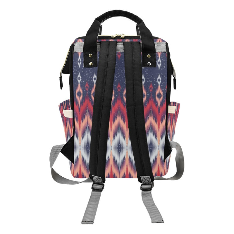 Ikat Print Design LKS401 Diaper Bag Backpack