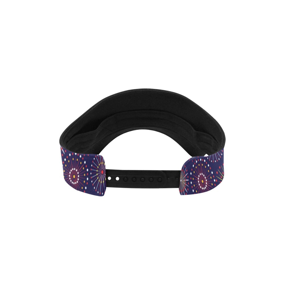 Firework Flower Style Print Design LKS302 Unisex Sun Visor