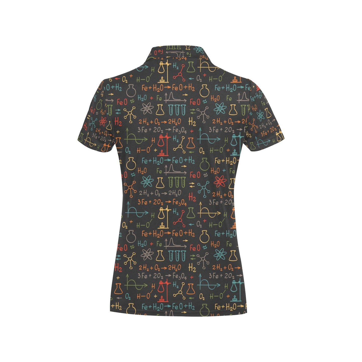 Chemical Pattern Print Design 03 Women's Polo Shirt