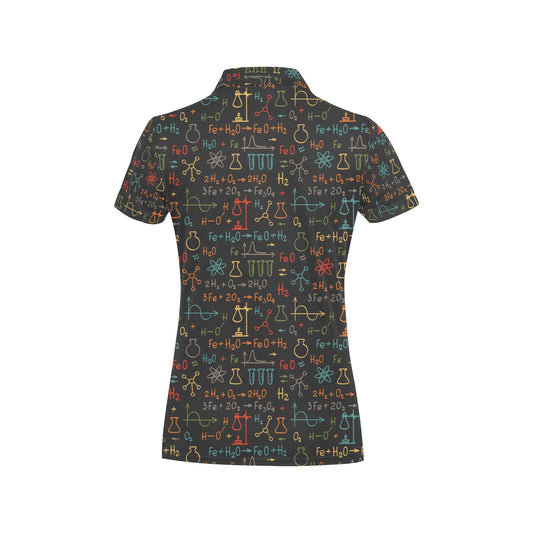 Chemical Pattern Print Design 03 Women's Polo Shirt
