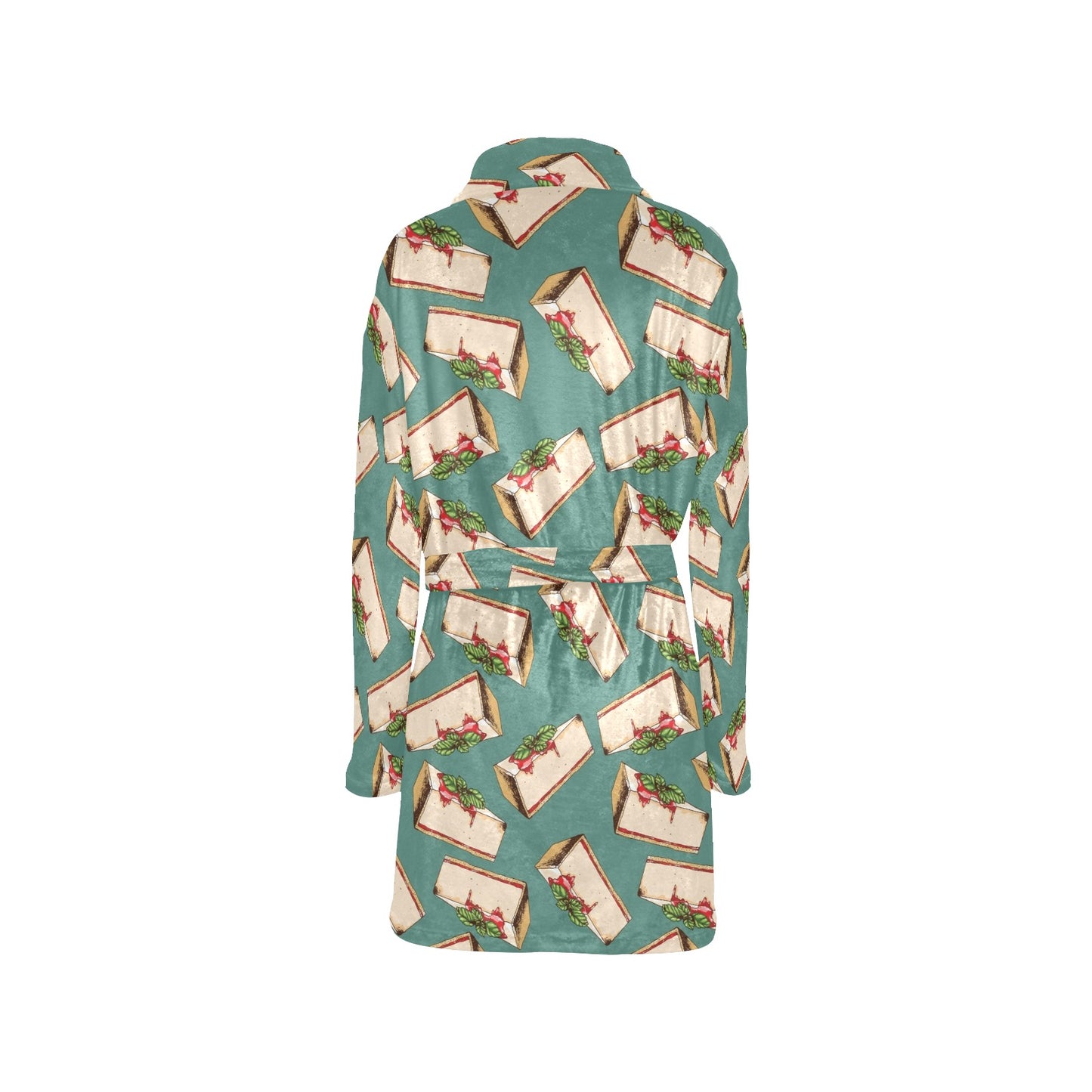 Cheesecake Pattern Print Design CK02 Women's Fleece Robe