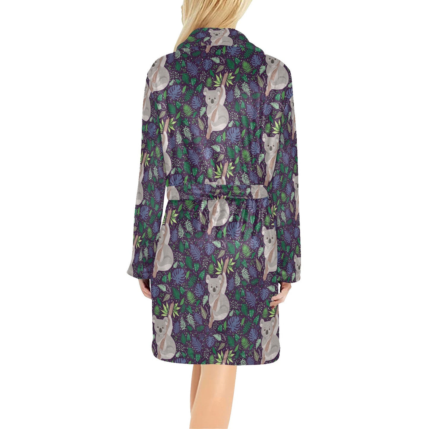 Koala Pattern Print Design 06 Women's Fleece Robe