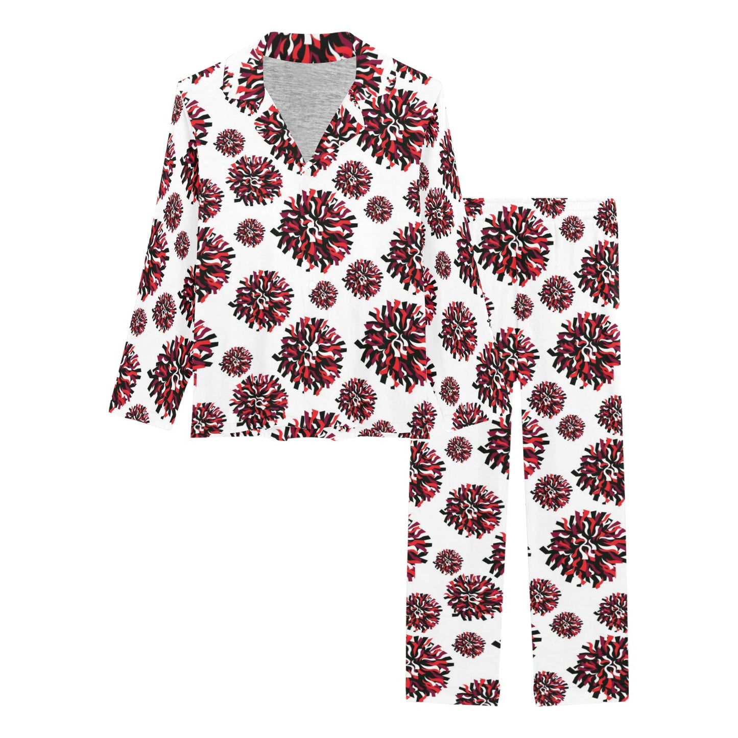 Cheerleader Pattern Print Design 01 Women's Long Pajama Set