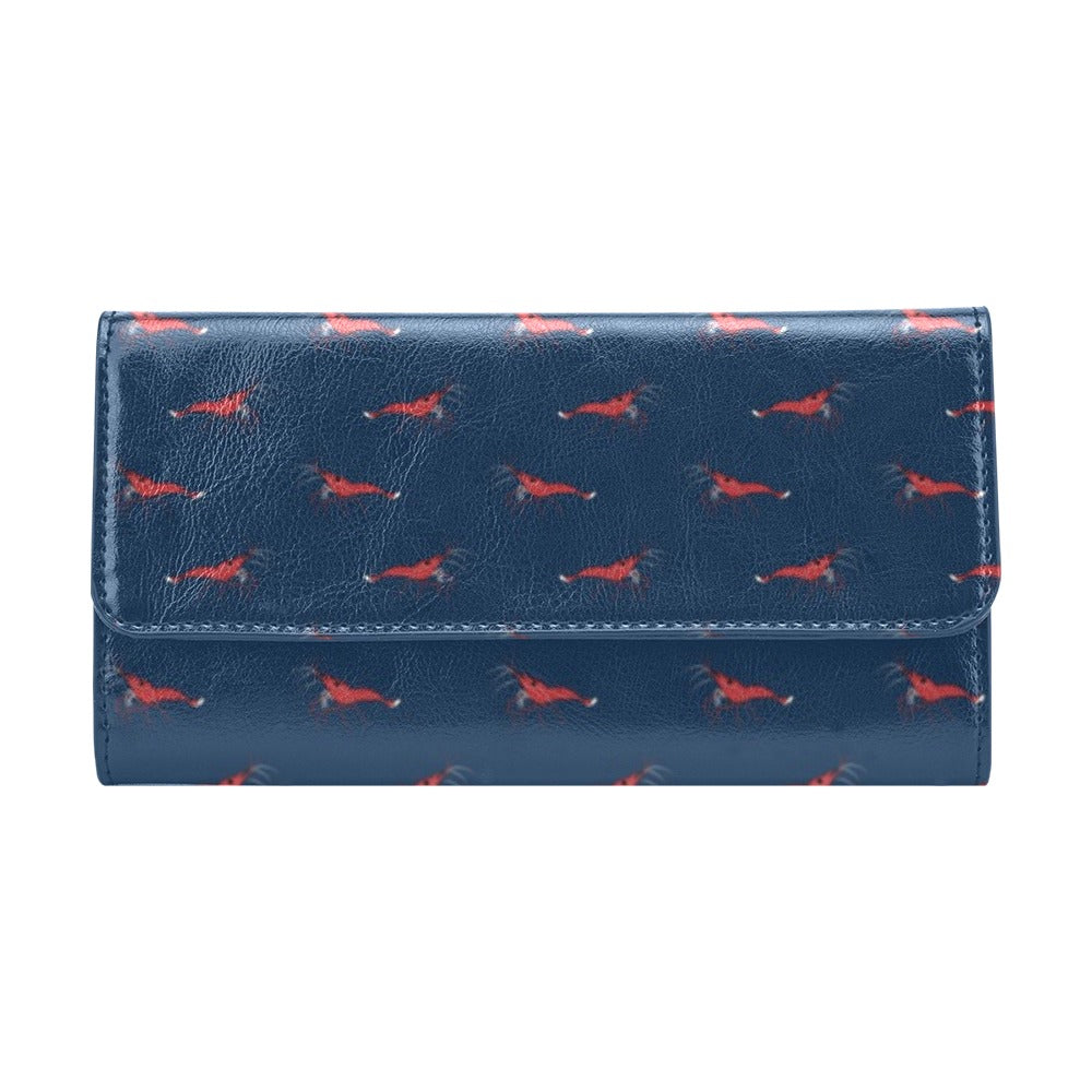 Shrimp Print Design LKS305 Women's Trifold Wallet
