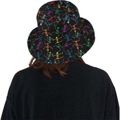 Skeleton Colorful Print Design LKS302 Unisex Bucket Hat