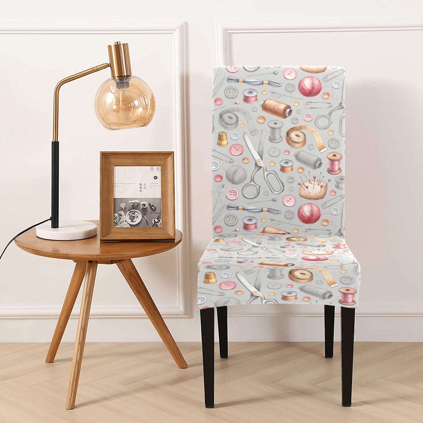 Sewing Equipment Print Design LKS302 Dining Chair Slipcover