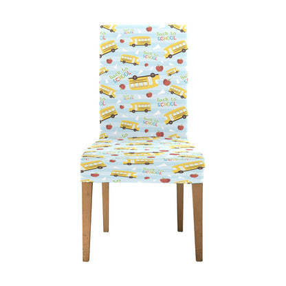 School Bus Back To School Print Design LKS303 Dining Chair Slipcover