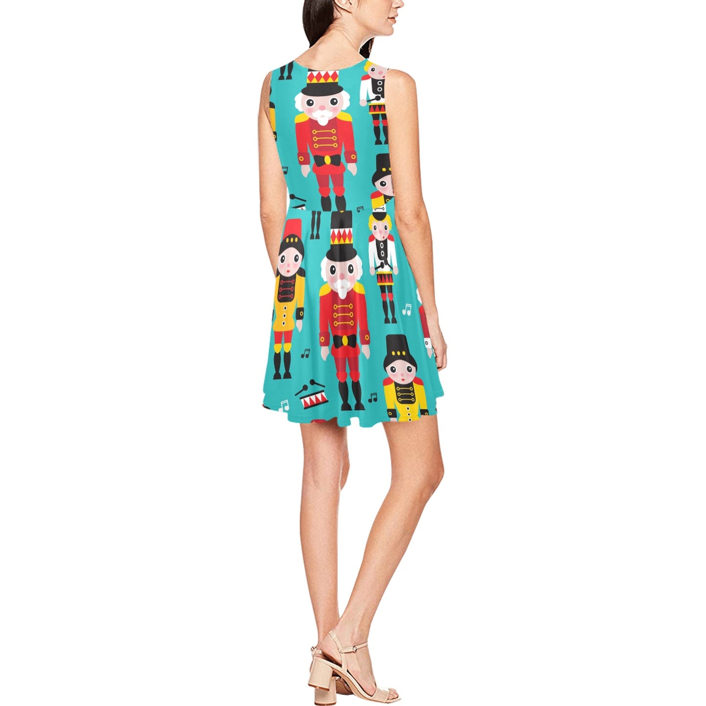 Nutcracker Pattern Print Design A03 Sleeveless Dress