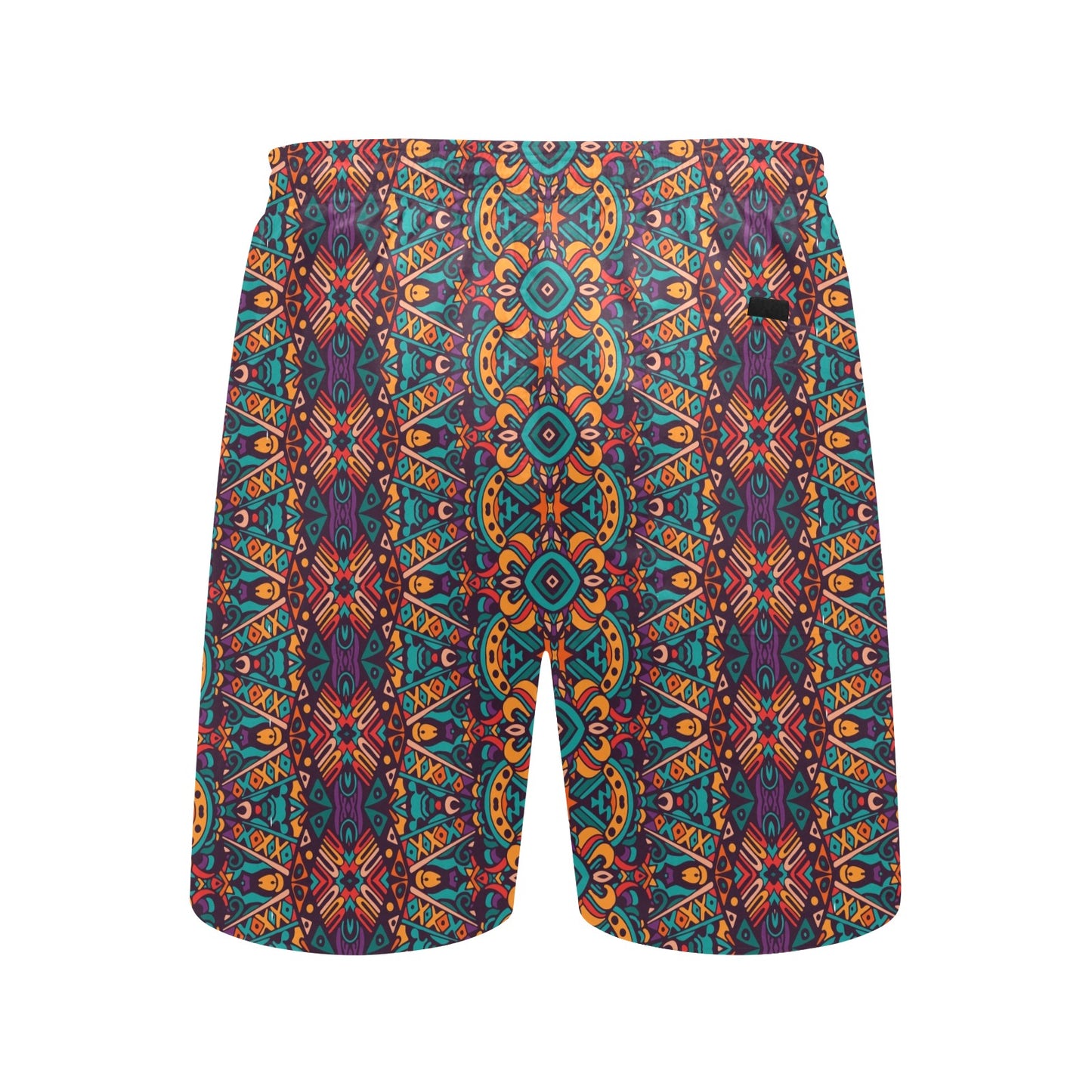 Ethnic Style Print Pattern Men's Swim Trunks Beach Shorts