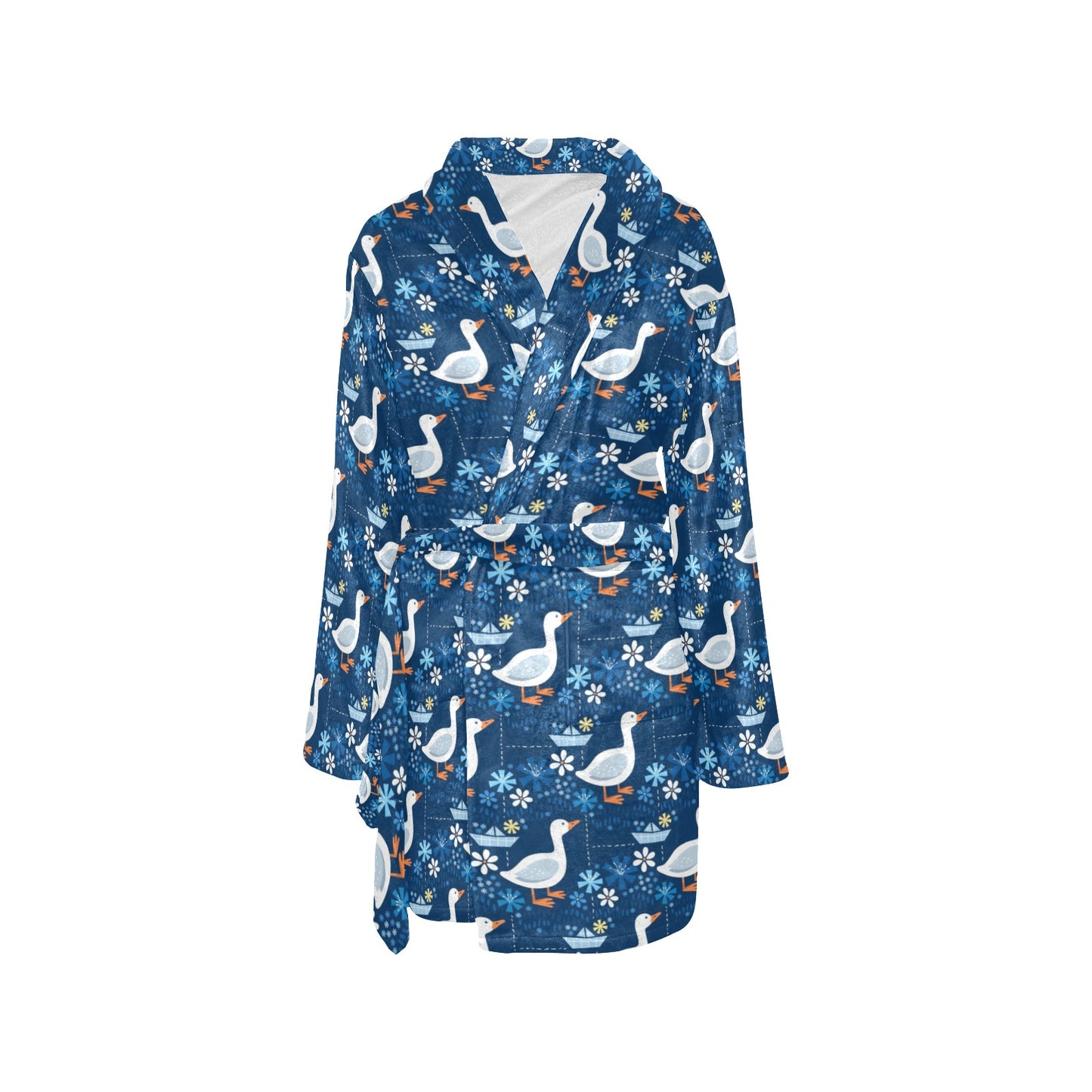 Goose Print Design LKS405 Women's Fleece Robe