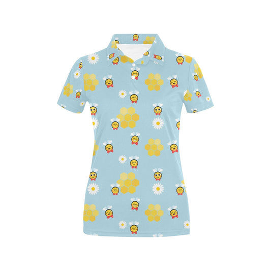 Bee Cute Print Design LKS304 Women's Polo Shirt