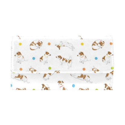 Russell Terriers With Balls Print Design LKS307 Women's Trifold Wallet