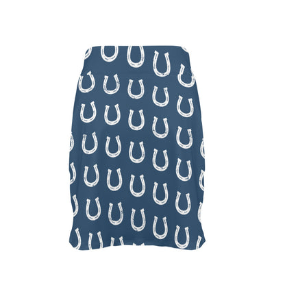 Horseshoe Print Design LKS301 17" Golf & Pickleball Skort with Pockets
