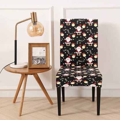 Santa Christmas Themed Print Design LKS307 Dining Chair Slipcover