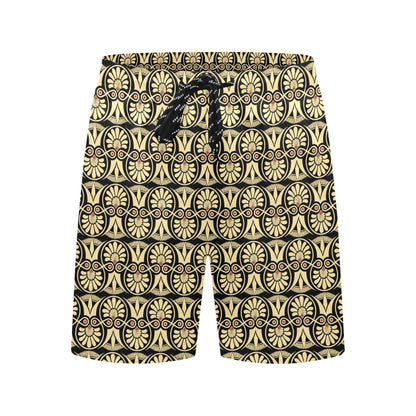 Ancient Greek Print Design LKS3014 Men's Swim Trunks Beach Shorts