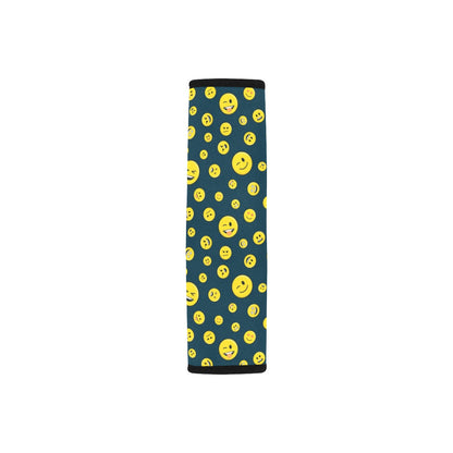 Smiley Face Emoji Print Design LKS301 Car Seat Belt Cover