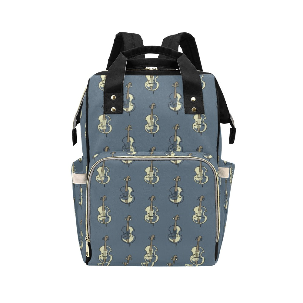 Violin Print Design LKS403 Diaper Bag Backpack