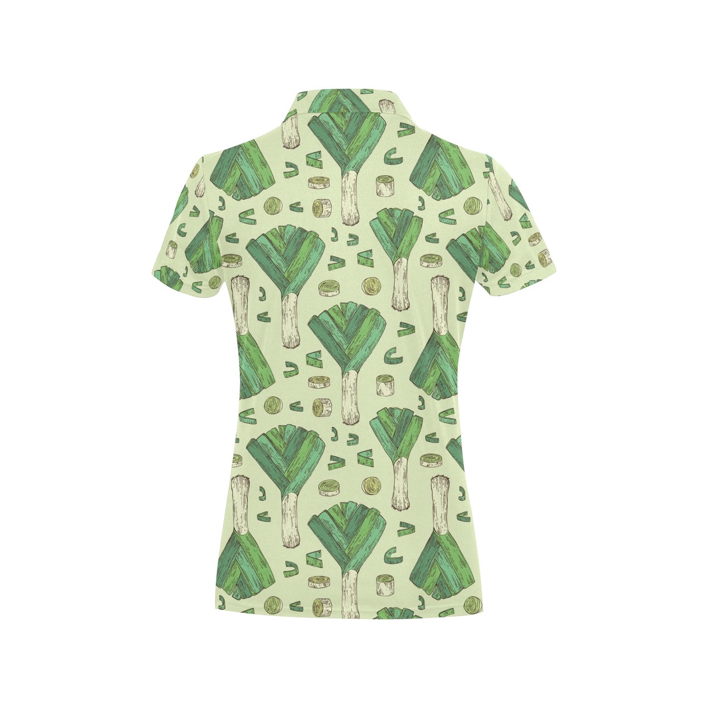 Leek Pattern Print Design 04 Women's Polo Shirt