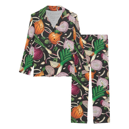 Onion Pattern Print Design A03 Women's Long Pajama Set