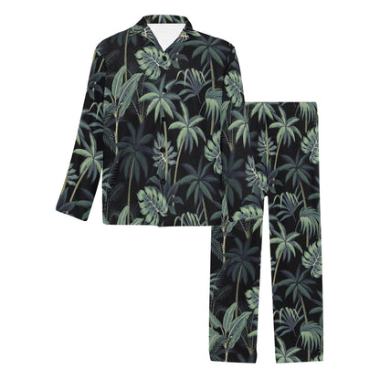 Rainforest Pattern Print Design RF02 Men's Long Pajama Set