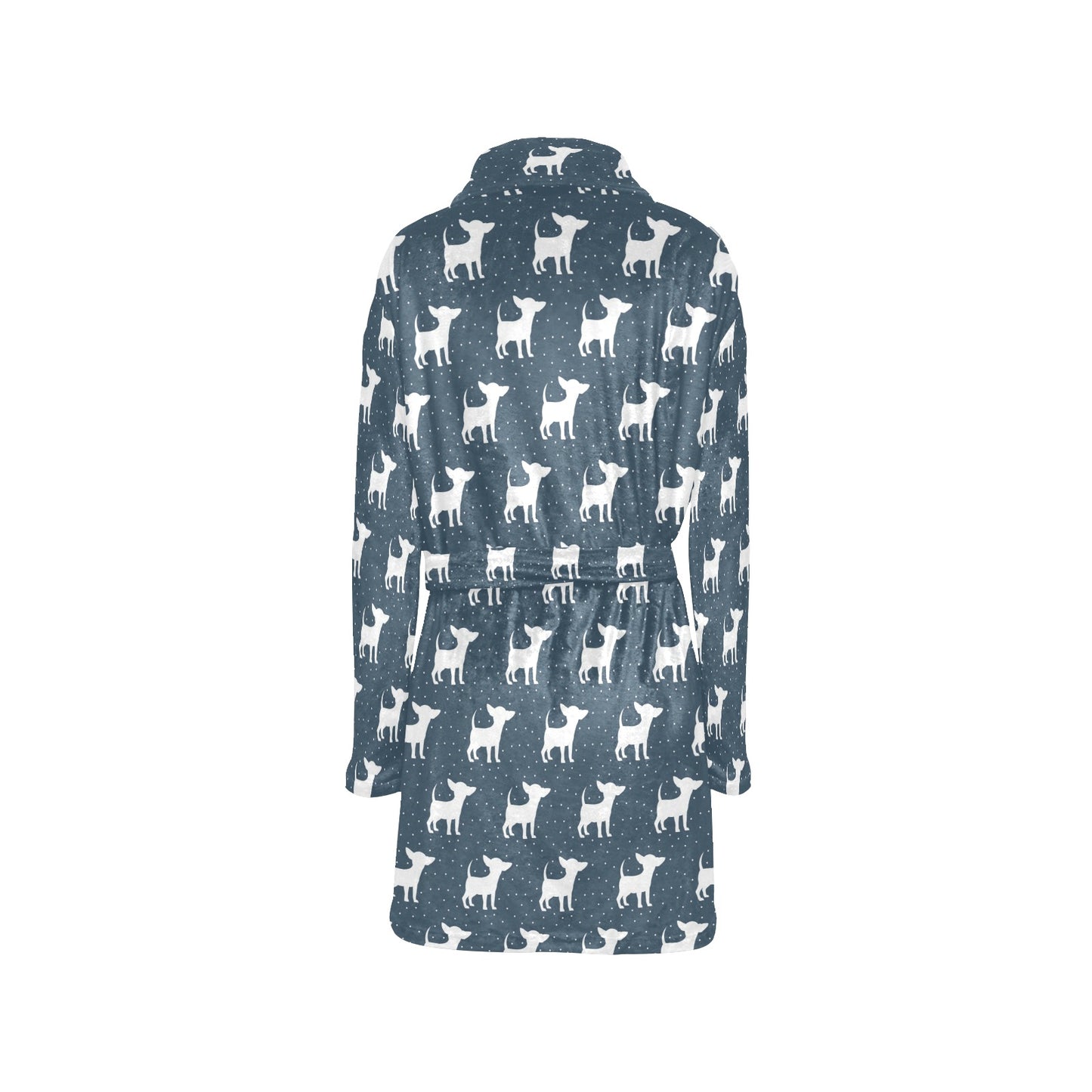 Chihuahua Pattern Print Design 03 Women's Fleece Robe