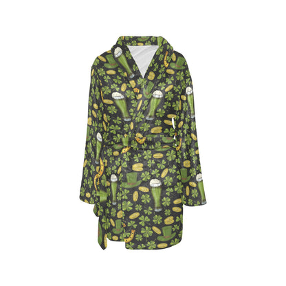 St Patricks Day Print Design LKS307 Women's Fleece Robe