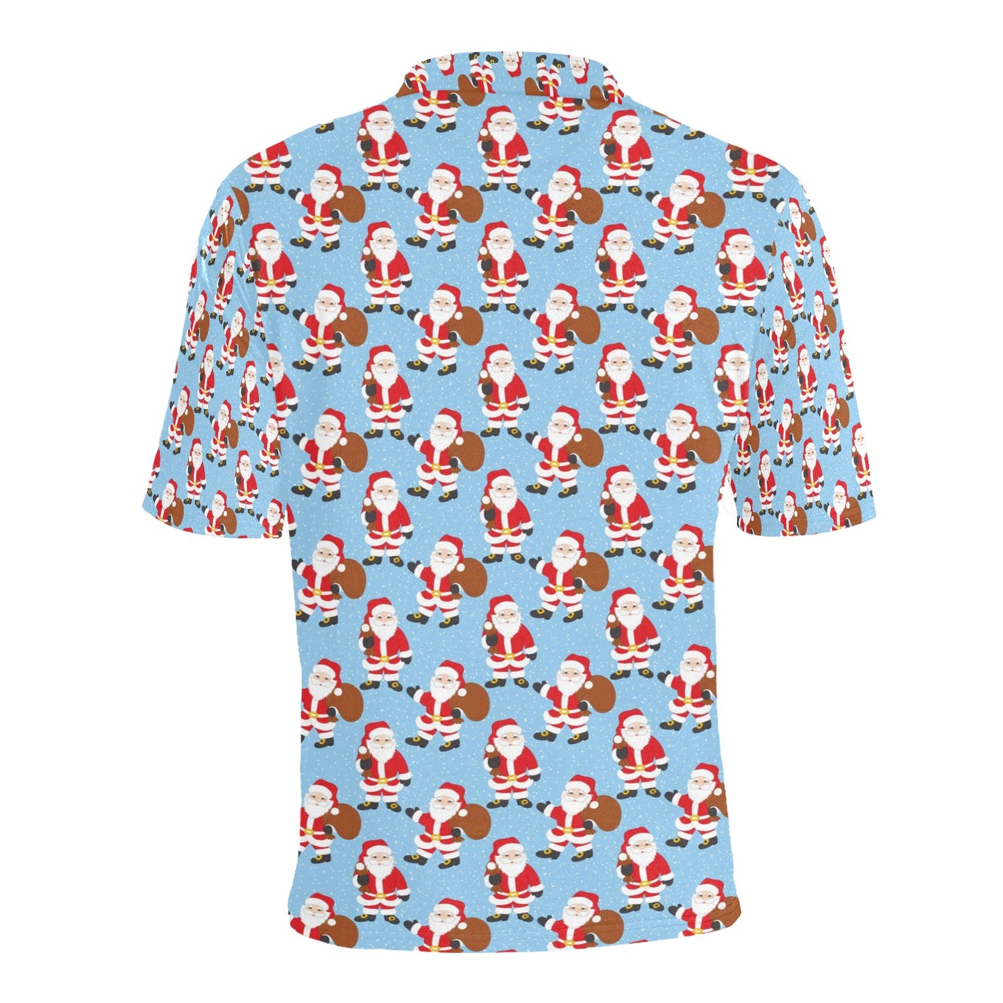Santa Christmas Themed Print Design LKS305 Men Polo Shirt