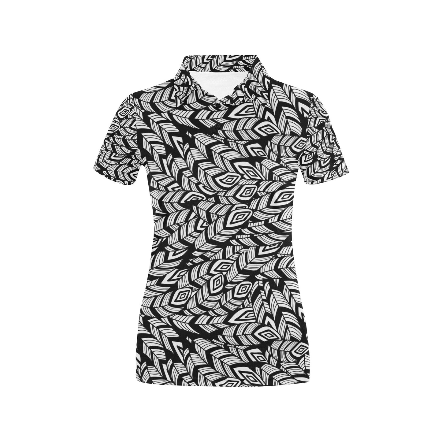 Tribal Pattern Print Design LKS302 Women's Polo Shirt
