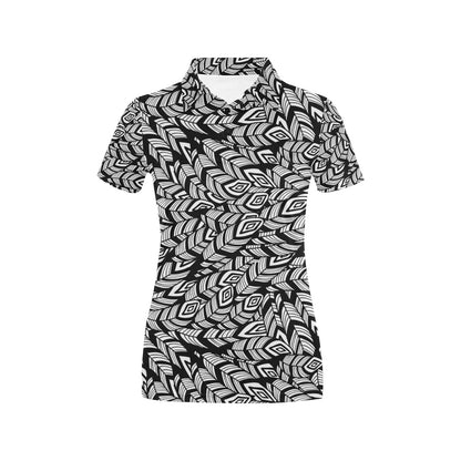 Tribal Pattern Print Design LKS302 Women's Polo Shirt